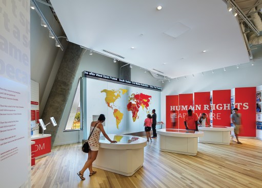 Human rights gallery, with acoustical ceiling by Eurospan