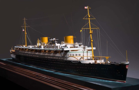 Bremen, 1:144 illuminated waterline model, about 1931–3
Peabody Essex Museum, Gift of Leon Lawrence Sidell, 1969,
M13662.