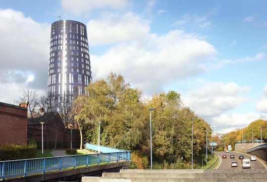 View of tower from southeast