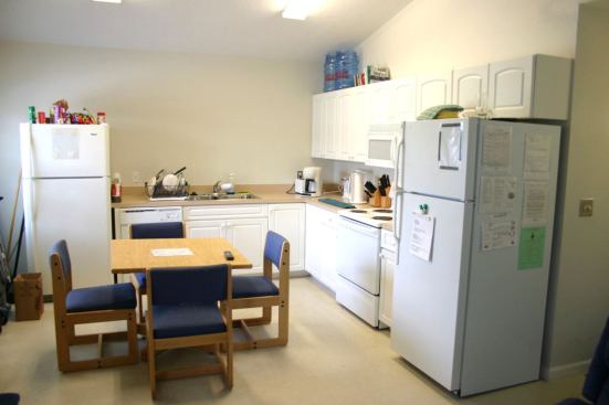 A kitchen in one of the&nbsp;Navy's new modular concrete homes.