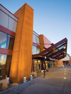 A—Glass fiber–reinforced polymer (GFRP) panels  Stromberg 
strombergarchitectural.com  • Available in four finishes: coral, patina, primered, and weathered stone  • Finishes have varying levels and depth of texture  • High strength-to-weight ratio  • Lighter weight meant less steel had to be used  • GFRP can be molded into virtually any shape  • Resistant to most chemicals  • No loss of laminate properties after 30 years  B—Storefront system  Kawneer 
kawneer.com • Available with front, center, back, or multiplanes  • Flushed glazed from interior or exterior  • Available with 1&frac34;- or 2-inch sightlines  • Hurricane tested with shutter application  C—Cor-Ten steel panels  Kovach 
kovach.net  • Fabricated by metal roofing and wall contractors  • Custom panels can be cut to myriad shapes and sizes  • Full service installation  • Available warranties  • Cor-Ten’s alloys form a stable rust pattern through weathering and require no paint or additional coatings
