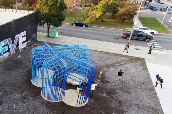 The Resonation Room, an installation on Chicago's South Side designed in collaboration with local drummer/composer Mikel Patrick Avery, was a community gathering space that doubled as a large percussive instrument.