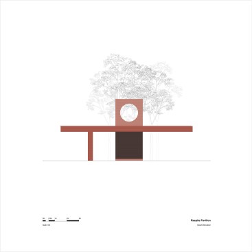 Respite Pavilion, south elevation