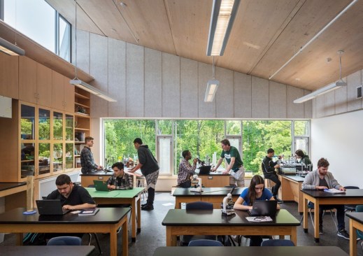 “The students at Common Ground tell me the air feels really fresh, just like being outside. I didn’t think that would be the big takeaway. I can only attribute that to the material, wood, quite honestly,” says Organschi.