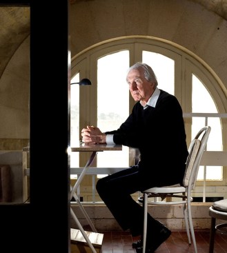 Iraqi architect and author Rifat Chadirji poses for a portrait in his summer home in Halat, Lebanon, on March 29, 2008.