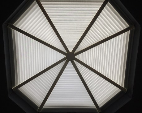 Looking up at the skylight