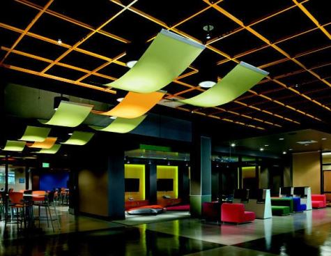 Product: 360&deg; Painted Grid in Custom RAL 1033 and INFUSIONS&reg; Accent Canopies 
&nbsp; 
Project: Northern Kentucky University – Student Union, Highland Heights, KY 
&nbsp; 
Architect: Omni Architects, Lexington, KY