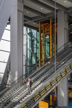 Escalators in the public space of The LeadenhallBuilding