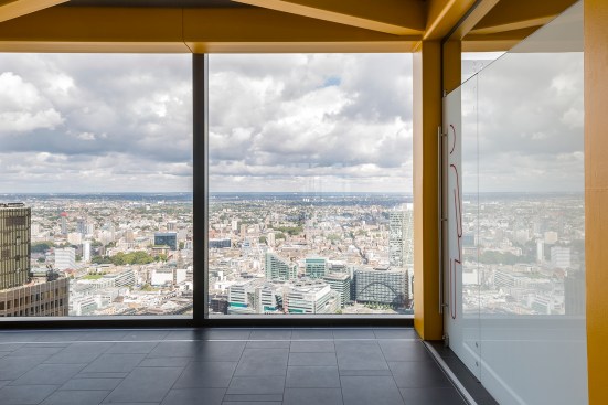 View North from a toilet lobby at The LeadenhallBuilding