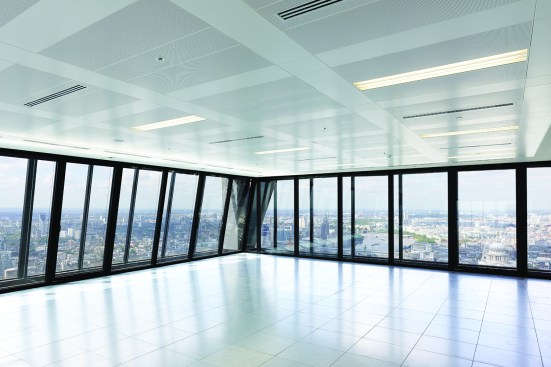 Floorplate on level 40 of The Leadenhall Buildinglooking West