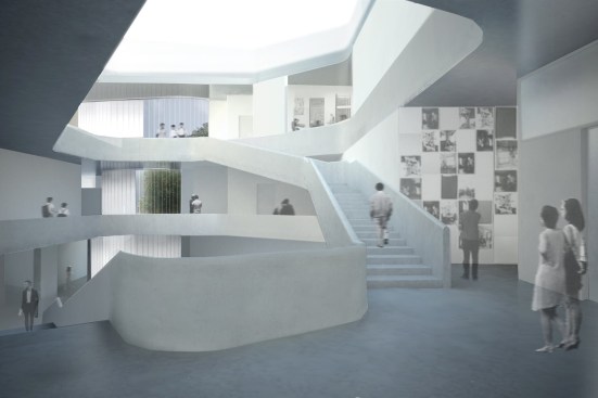 Rendering, Visual Arts Building, University of Iowa