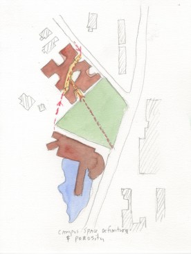Watercolor, Visual Arts Building, University of Iowa