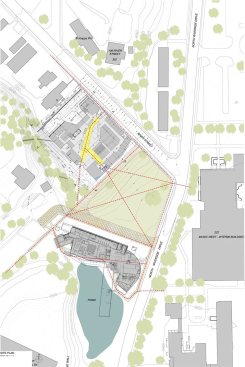 Site Plan for Visual Arts Building, University of Iowa