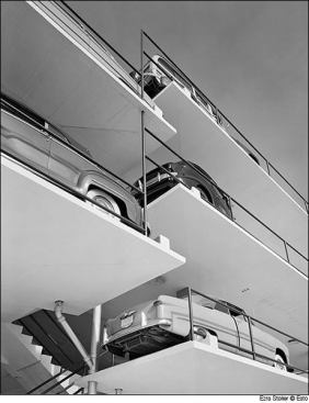 Robert Law Weed and Associates  Photographer: Ezra Stoller &copy; Esto  Robert Law Weed’s Bauhaus-inspired Miami split-level garage.