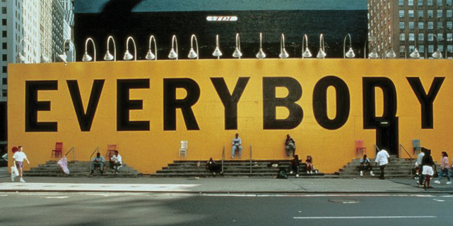 An art installation designed by Tibor Kalman and Scott Stowell in the early 1990s as part of the Times Square redevelopment project&nbsp;