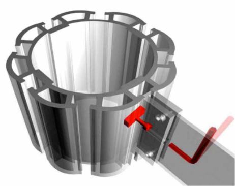 Signage and streetlights can be clipped into the streetlight’s fluted pole to allow easy reconfiguration. 