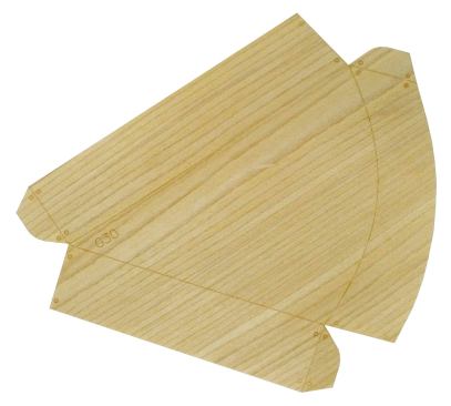 Petals were lasercut from thin wood laminate