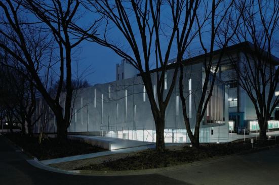 Exterior at night.