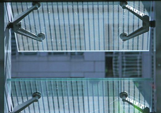 The louver fins have a 50-percent frit.