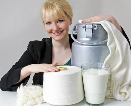 Anke Domaske developed a fabric made using the casein protein in milk.