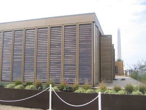 Technische Universitat Darmstadt, winner of the overall competition and the lighting contest, used oak louvered frames. 
