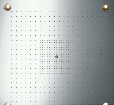 Product: Starck Shower Collection

Manufacturer: Axor

Website: axor-design.com

Philippe Starck designed his latest bathroom collection for Axor (a division of Hansgrohe) using 12-centimeter-square metal plates.