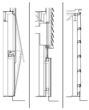 operable vents

louvers

glass shingles