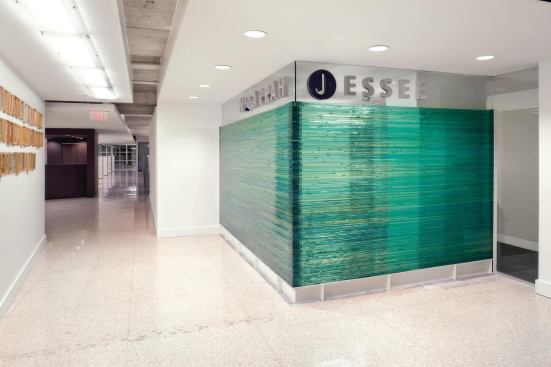 Glass conference room.
