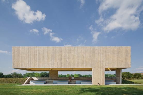 Completed pavilion. 