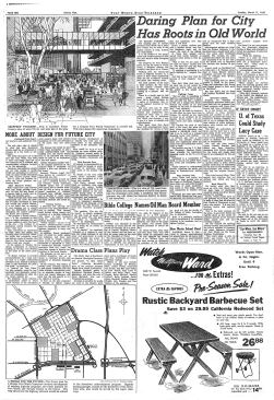 The March 11, 1956 edition of the Fort Worth Star-Telegram announced Gruen's plan to city residents.