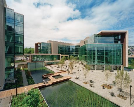 View of the Bill & Melinda Gates Foundation Seattle Campus.