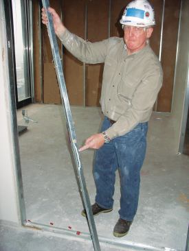 Placing metal studs