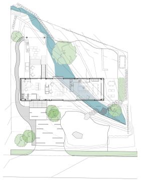 Its “L-Stack” configuration makes the most of a trapezoidal lot.