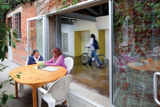 Outdoor conference area.