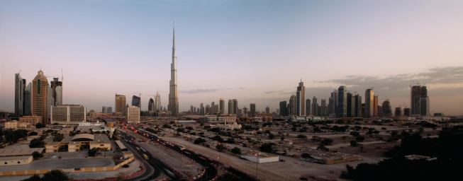 The Burj Khalifa towers over Dubai.