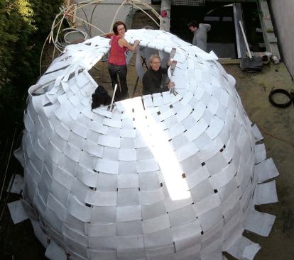 The installation nears completion.