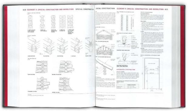 The book's designer, Bruce Mau, sees this layout as the floor plan of the book, while the steel plate on the cover (which will be a tipped-in label in subsequent printings) acts as exterior signage on the book's façade.