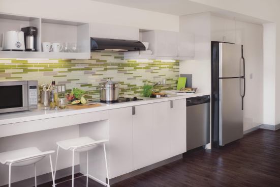 A kitchen in Starwood's Element Miami International Airport.