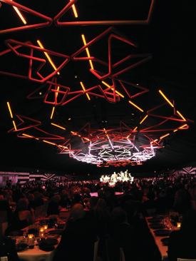 For the 2010 Moca Gala titled "The Artist's Museum Happening," Bestor collaborated with multimedia artist Doug Aiken to created a light installation. Built out of PVC pipe and Programmable linear LED tubes, the atmospheric sculpture changed color during event performances.