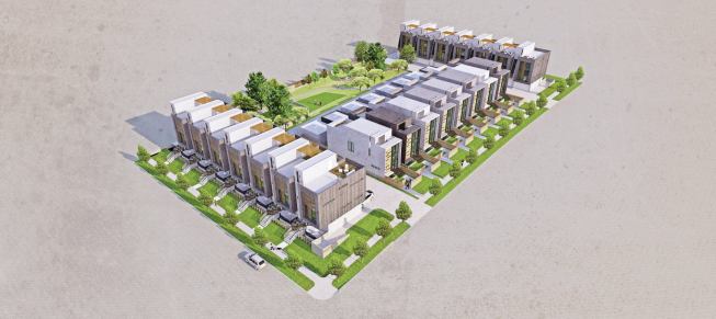Construction just started on the project, which includes single-family and multifamily residences.