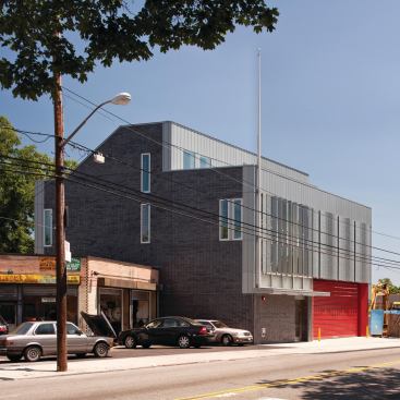 Sited between an auto-body shop and a scrapyard, the team at WXY Architecture + Urban Design strove to make each of the façades different and appropriate for the context, which ranges from a busy thoroughfare on the south side to a quiet neighborhood street on the north.