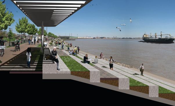 The Moonwalk, an existing public gathering space.