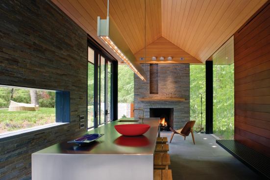 CHDA 2012 – Accessory Building / Merit Award  Architect: Robert M. Gurney, FAIA, Architect, Washington, D.C.; Builder: Peterson + Collins, Washington   This pavilion sits on the edge of a suburban backyard that abuts preserved woodlands, providing a threshold between the natural and manicured landscape. Robert Gurney, FAIA, says that “its relationship to the house, swimming pool, and landscape components was as important as the building itself.”
