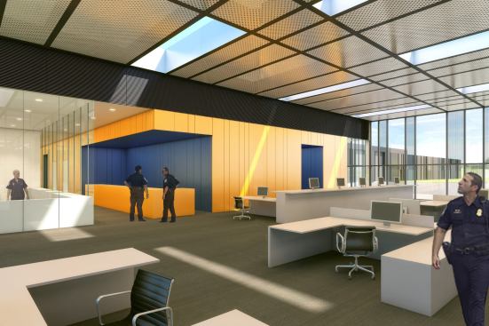 Interior workspaces.