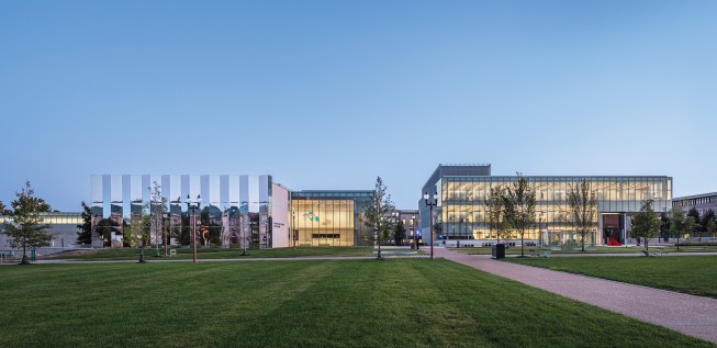Mildred Lane Kemper Art Museum Expansion (left) and Anabeth and John Weil Hall at Washington University in St. Louis, by KieranTimberlake with Tao + Lee Associates.