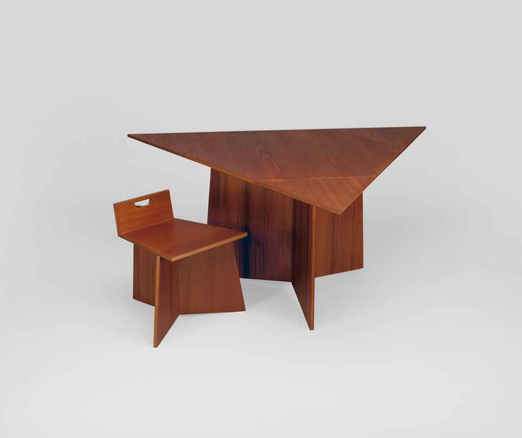 Frank Lloyd Wright Chair and Table for the Tree Room at Taliesin.