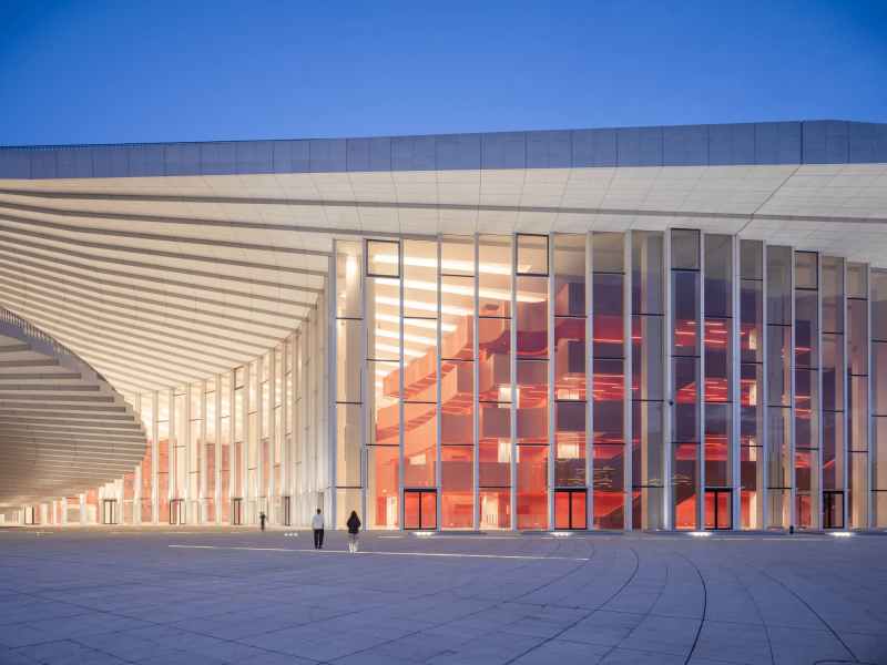 The Shanghai Grand Opera House is poised to become one of China's most important cultural landmarks when it opens in late 2026. Designed by Snøhetta, the building combines three state-of-the-art performance venues with an accessible rooftop park, cultural campus, and public gathering spaces, redefining what an opera house can be for twenty-first-century cities. Photo courtesy: Tian Fangfang.